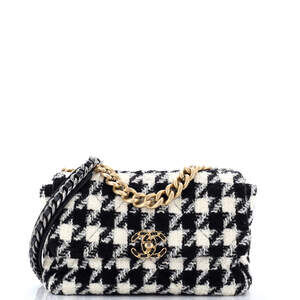Chanel Large 19 Flap Bag Quilted Tweed